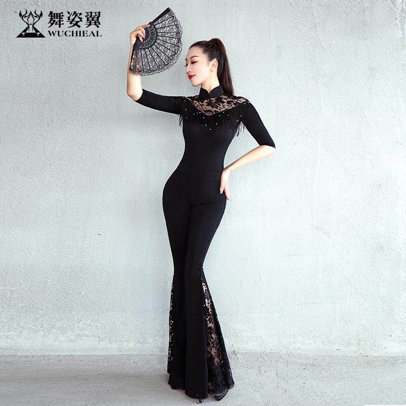 舞姿翼修身形体衣礼仪服2021新款训练走秀练功服舞蹈套装XT756
