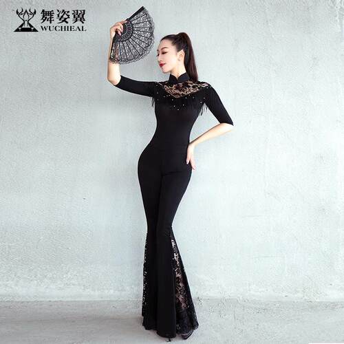 舞姿翼修身形体衣礼仪服2021新款训练走秀练功服舞蹈套装XT756