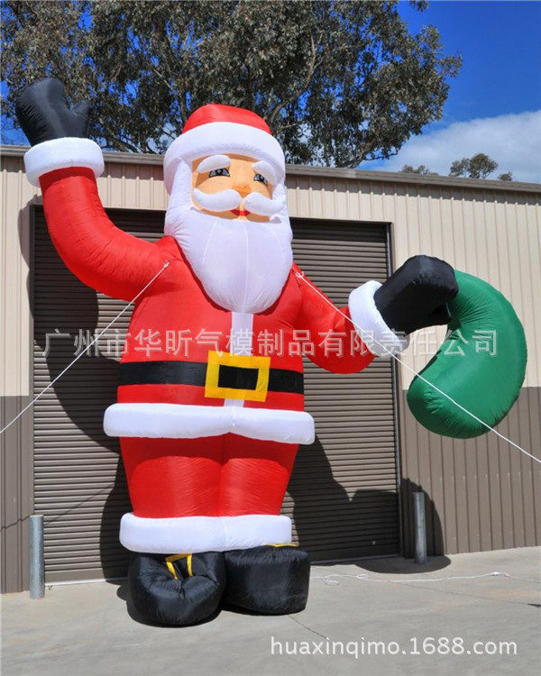 商场布景装饰充气圣诞老人批发