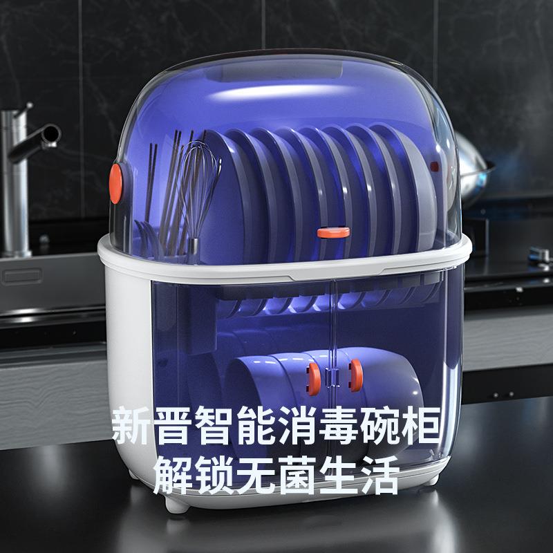 家用厨房碗碟碗盘收纳架装碗筷收纳箱沥水碗架装碗盒带盖消毒碗架