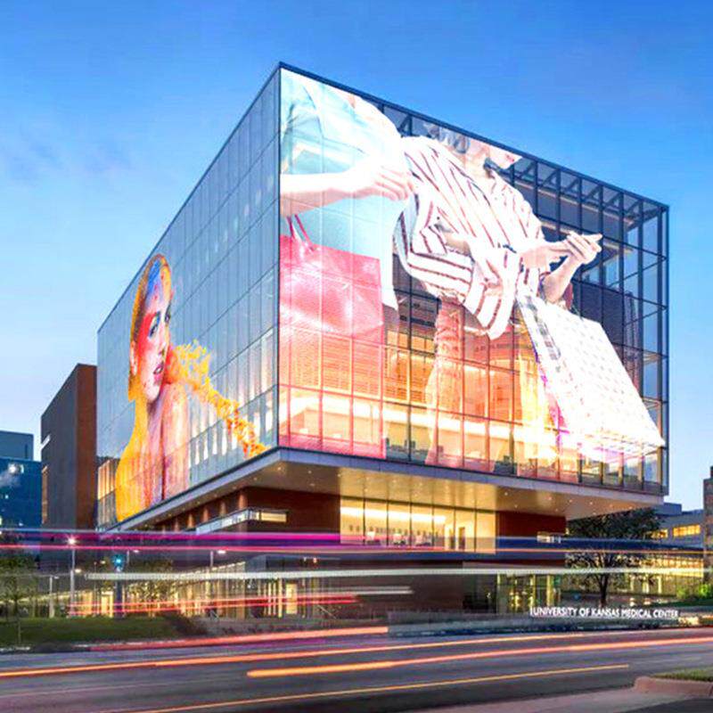 led透明屏背景屏幕墙高清显示屏商场广告宣传广告屏互动屏