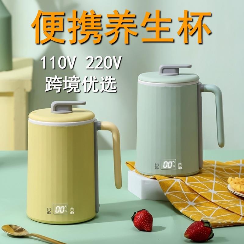 110V220V炜霖旅行电水壶调温保温壶便携电热水壶电炖杯加热杯