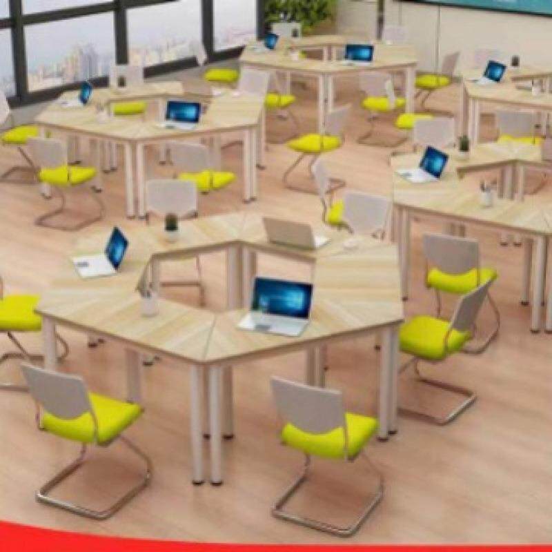 学生辅导班课桌椅培训桌拼接会议桌自由组合桌六边桌梯形桌