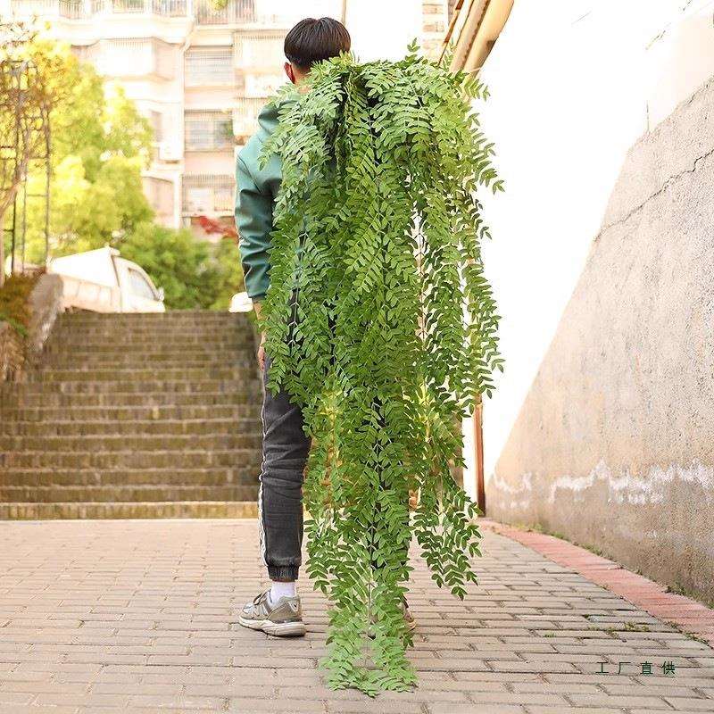 植物叶子绿萝户外假花藤条藤蔓墙壁绿植阳台墙面遮挡装饰树叶