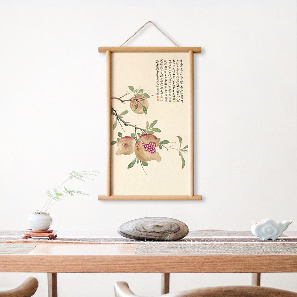水墨宣言新中式花鸟挂画玄关墙饰装饰画茶室墙挂件走廊尽头墙画_虎窝淘