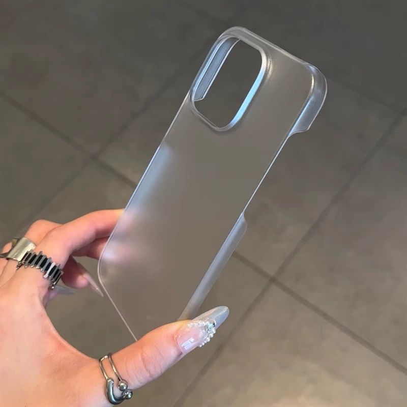 适用雾面磨砂超薄PC半包iphone15适用苹果16promax手机壳14/12防