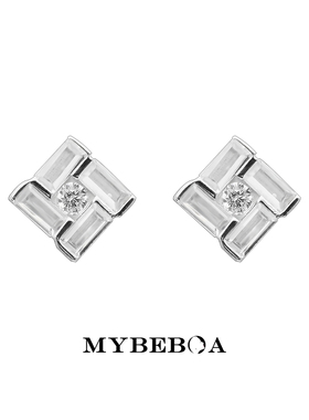 MYBEBOA/美缤宝银针耳钉小巧超闪