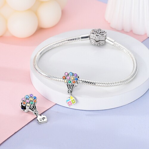 MYBEBOA美缤宝 彩色气球房子串饰转运珠DIY饰品配件可搭手链项链