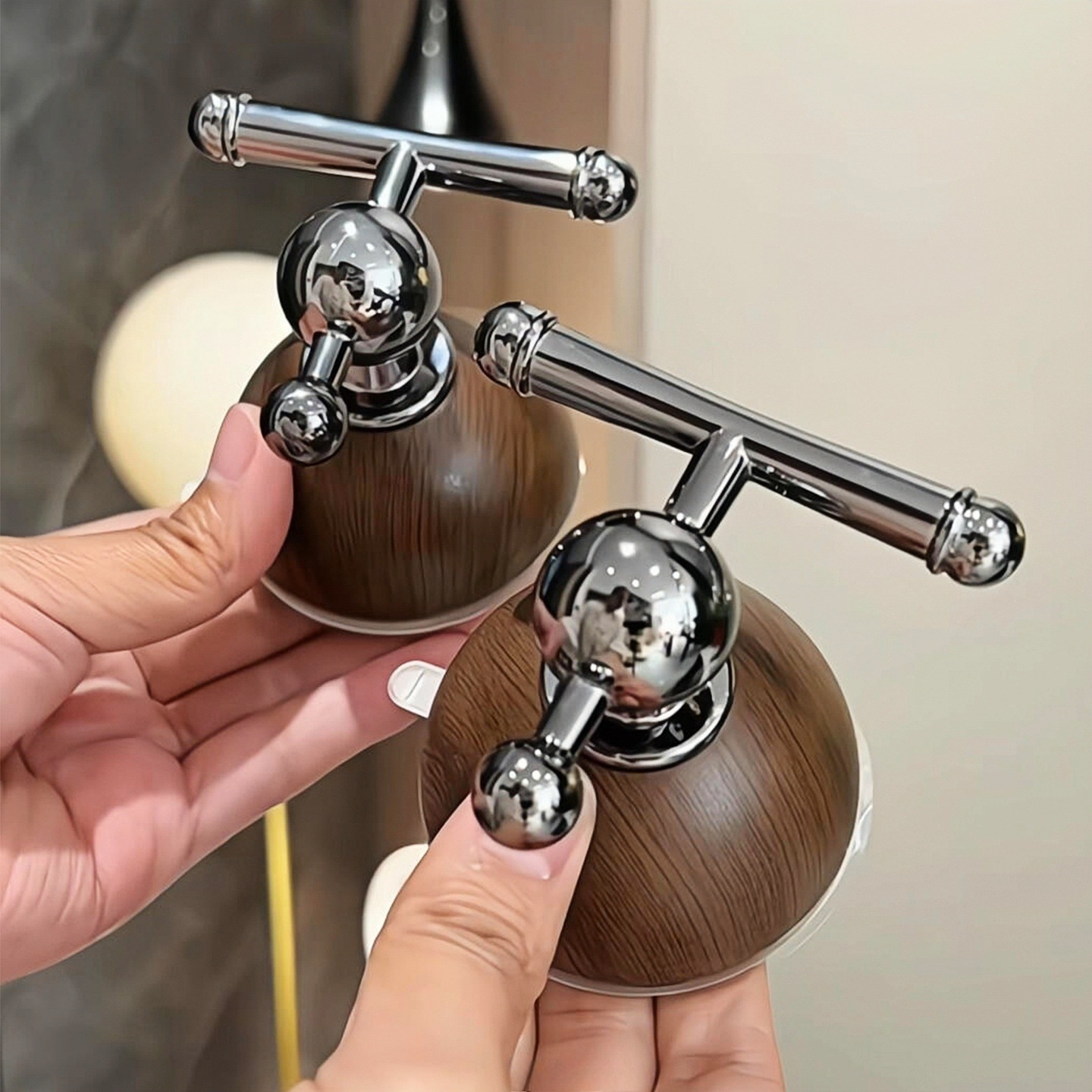 中古风吸盘拉手玻璃门柜门强力免