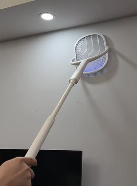 伸缩电蚊拍充电式加长可旋转家用