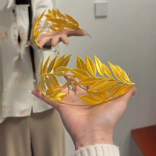 【金叶为冠】手工缠花桂冠diy