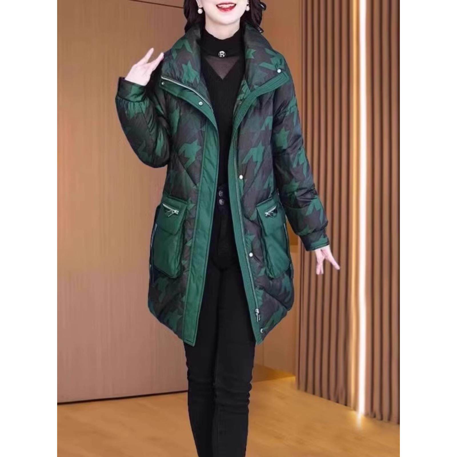 ROUMIKL高级感服女冬2025新款时尚洋气高端奢华品牌小个子加厚妈