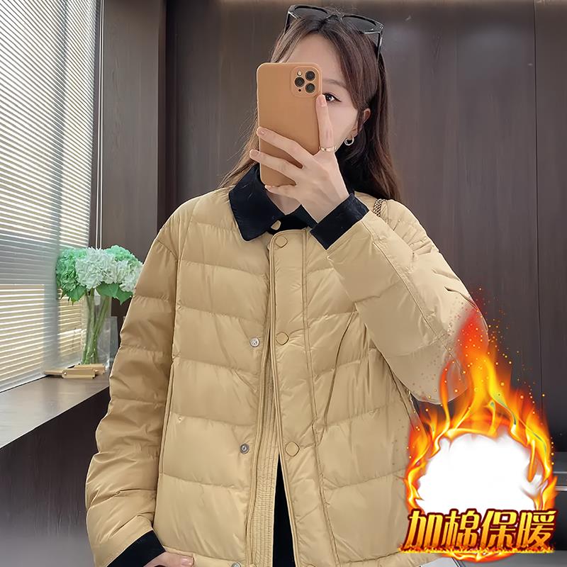 ROUMIKL高级韩版通勤无帽短款外套女装2025年冬季爆款加厚服