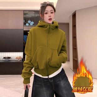 ROUMIKL欧货冬季加绒拼接外套女冬季2025韩版通勤大码加绒加厚气