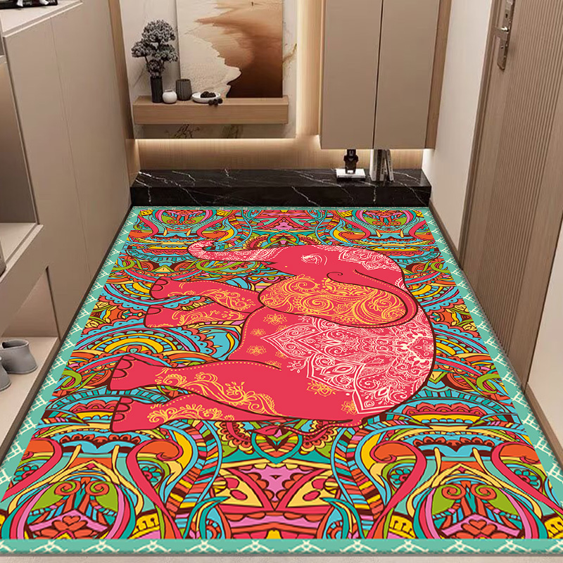 进门口入户门地垫入户门垫玄关门厅入门防滑脚垫大象图案客厅地毯