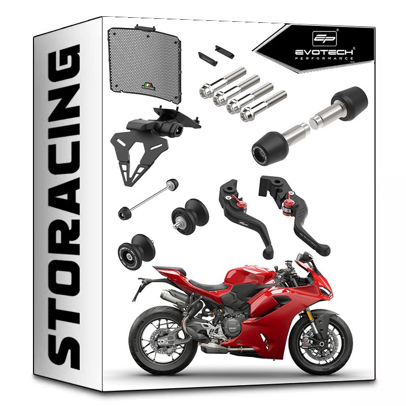 现货EP改装新款杜卡迪V2前后防摔球水箱保护网牛角护弓短尾牌照架