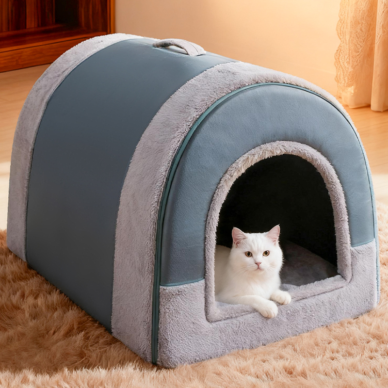 猫窝冬季保暖封闭式猫房子可拆洗