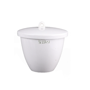 陶瓷坩埚 实验室灰分坩锅 高温电炉用样品池 唐山化学带盖陶瓷5/15/20/25/30ml40ml/50ml/100ml/200ml300ml