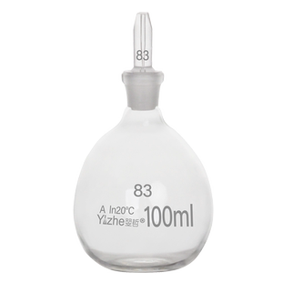 翌哲牌玻璃比重瓶密度瓶附温比重瓶固体比重瓶沥青比重瓶5/10/25/50/100/250ml毫升实验室玻璃器皿仪器量器