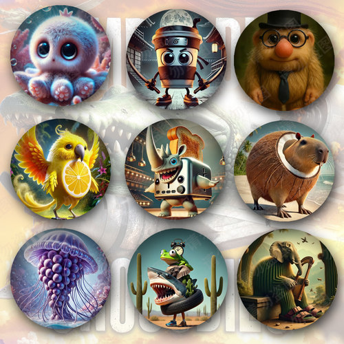 新款外国山海经AI吧唧徽章Tung tung tung sahar强力周边挂件送人