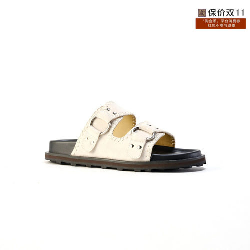 【6折】AnOther Project Slide Slipper皮带扣平底工字拖鞋外穿