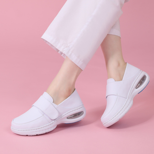 防滑小白鞋 专用工作鞋 女气垫软底透气不累脚真皮防臭医护鞋 护士鞋