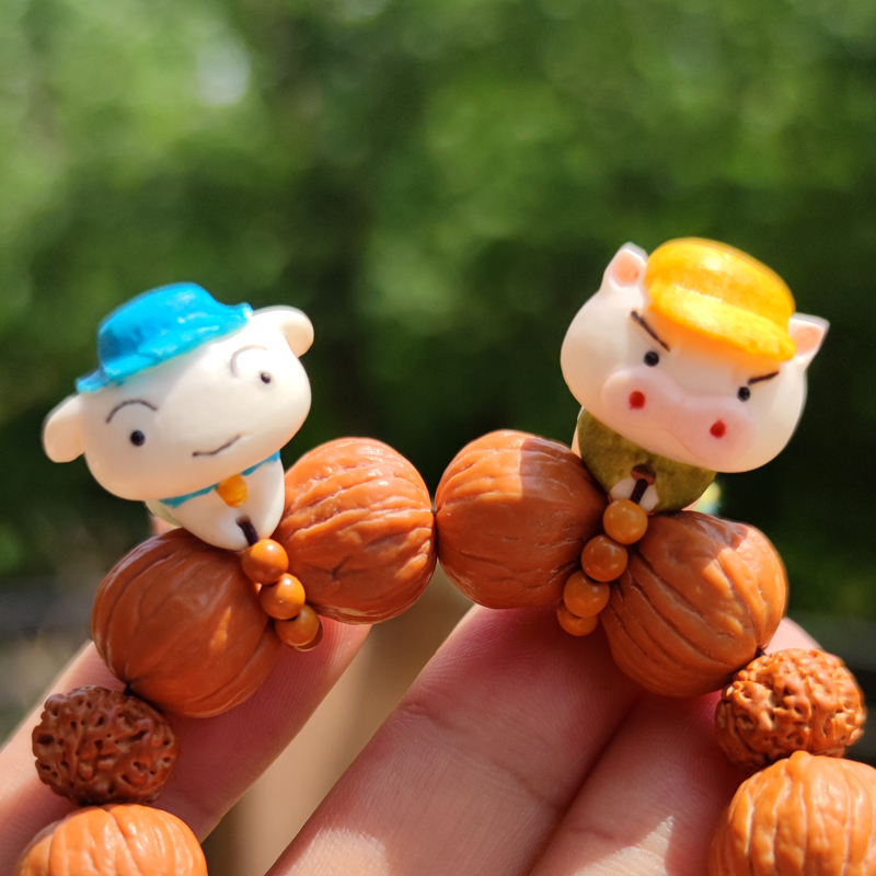 天然鹿角手工精雕小白左卫门配饰