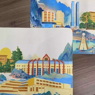 Hust超大办公室桌面精美华科校景鼠标桌垫