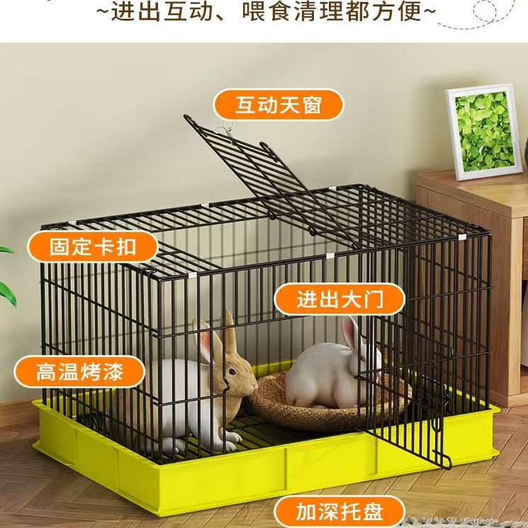 自动清粪兔子窝荷兰猪豚鼠窝防喷溅兔子笼子家用大号室内养兔