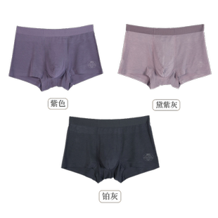男士内裤男80支兰精莫代尔冰丝感无痕四角裤薄款夏季透气平角裤头