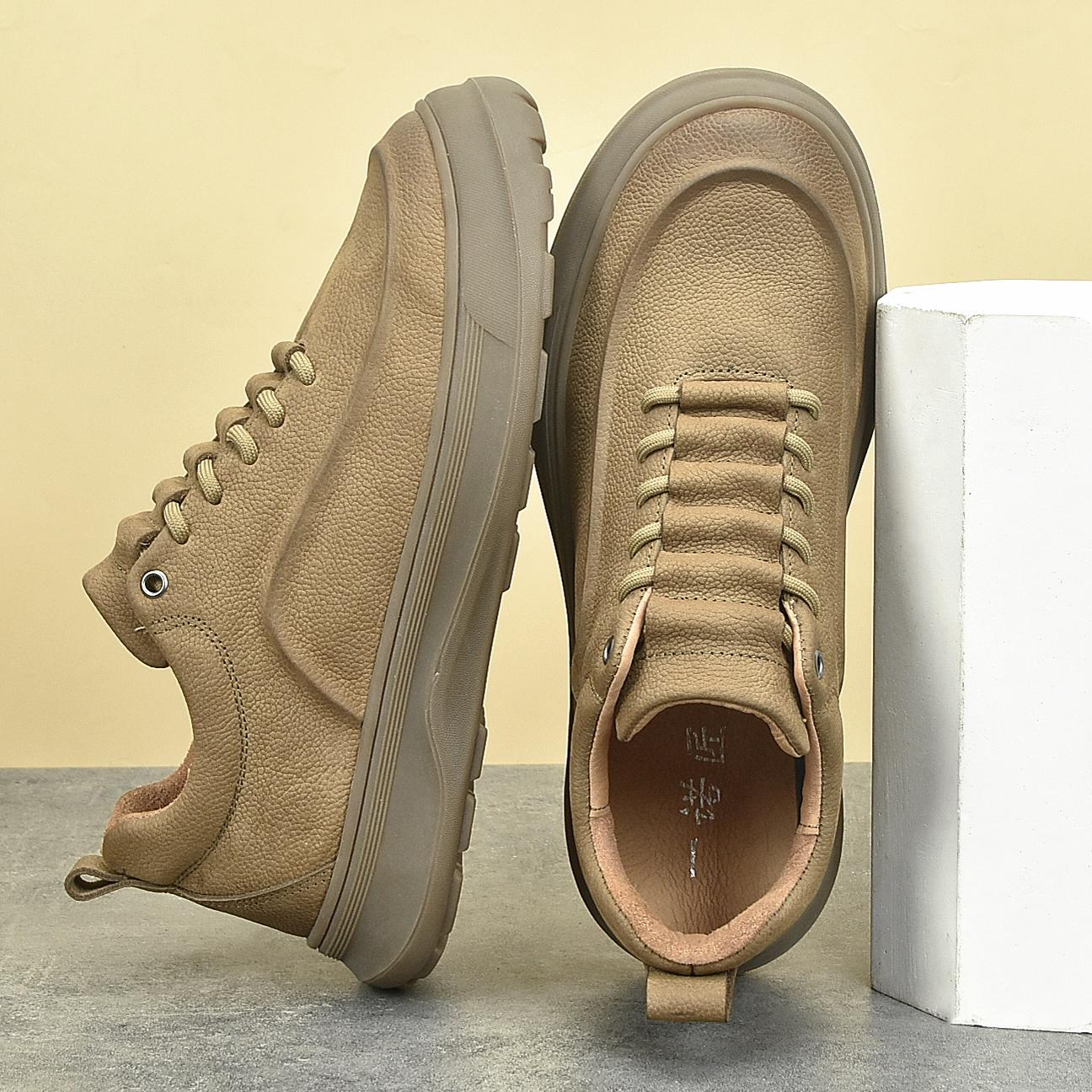 休闲皮鞋男士百搭潮流工装鞋子