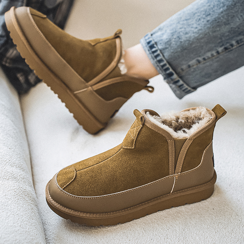 一脚蹬马丁靴切尔西东北雪地靴