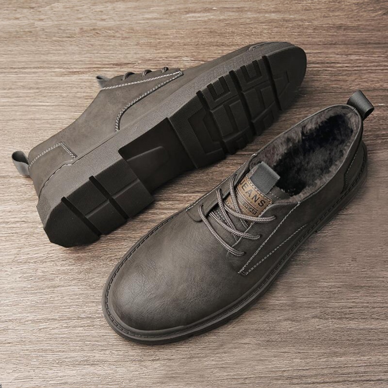 皮毛一体冬季加绒保暖男士