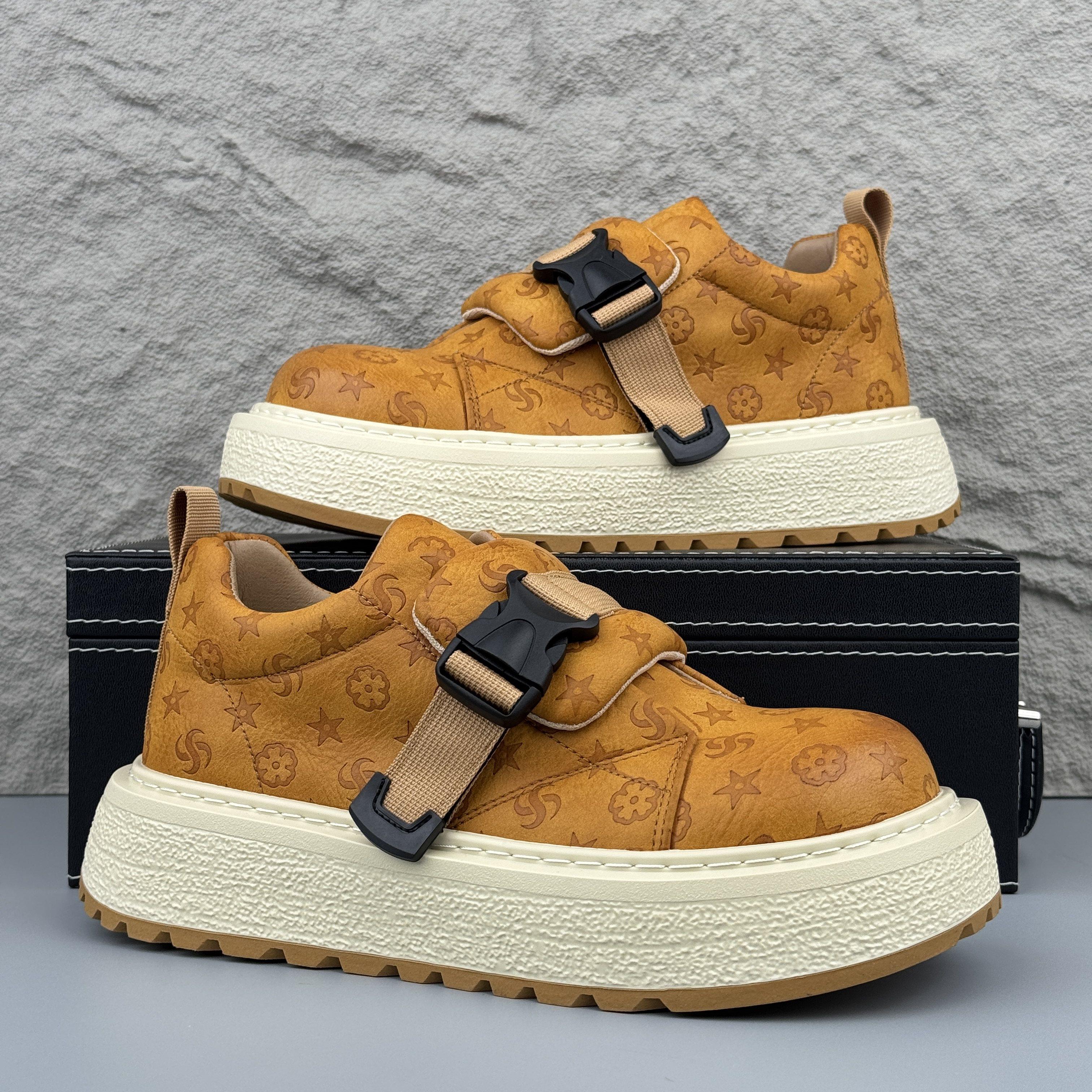 潮牌厚底板鞋男2025冬季新款韩版百搭休闲鞋增高耐磨大头鞋低帮鞋,流行男鞋,休闲板鞋,淘宝优惠券,粉丝福利购,淘宝优惠卷