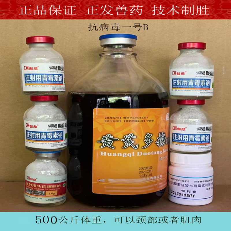 正发兽药黄芪多糖利高霉素注射用头孢噻呋鸡鸭鹅浆膜炎大杆霍乱02