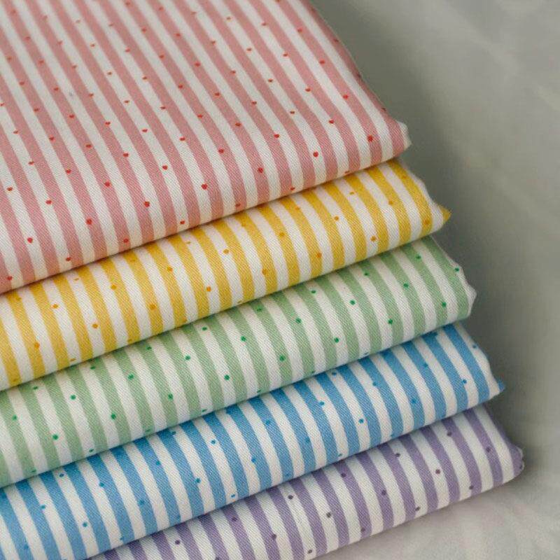 蓝骊布艺格子条纹水玉点点斜纹棉布料连衣裙童装旗袍服装面料