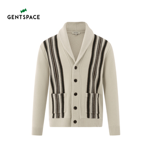 GENTSPACE2025秋冬新品男士绵羊毛针织外套