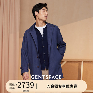 潮流中长款 修身 男士 GENTSPACE春夏新品 休闲商务风衣外套