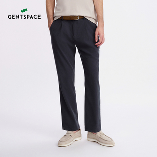 GENTSPACE2025年夏新品 压褶都市精英舒适合体通勤休闲易搭休闲裤
