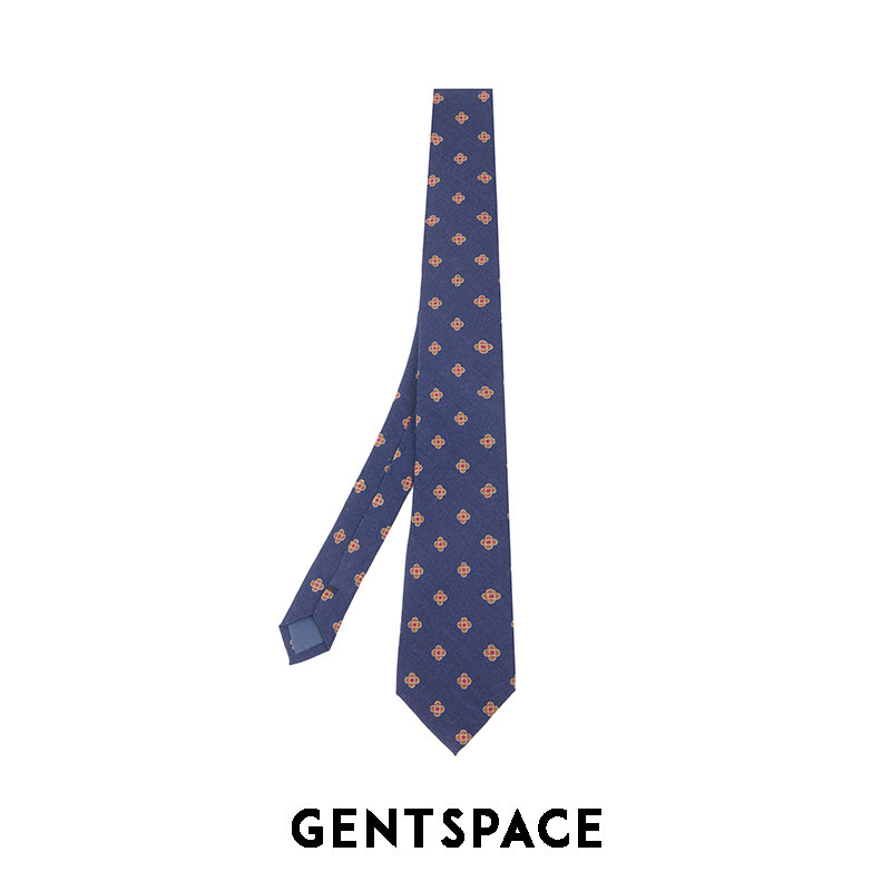 男士正装商务休闲风印花羊毛领带