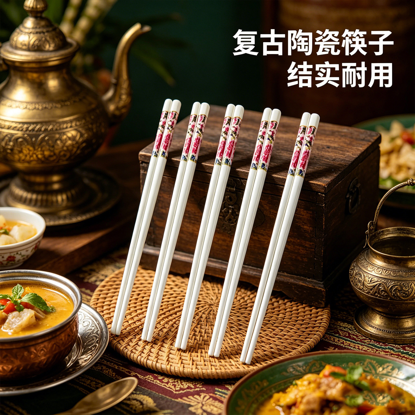 易清洗洗碗机适用成人大众适用陶瓷筷子家用健康无异味陶瓷工艺