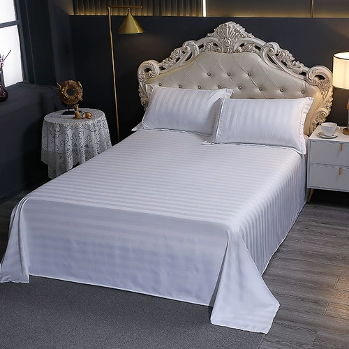 Белый комплект для отеля, простыня, пододеяльник, наволочка, 4 предмета