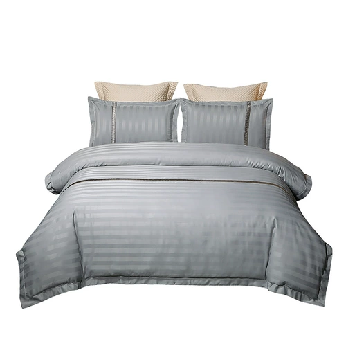 Белый комплект для отеля, простыня, пододеяльник, наволочка, 4 предмета