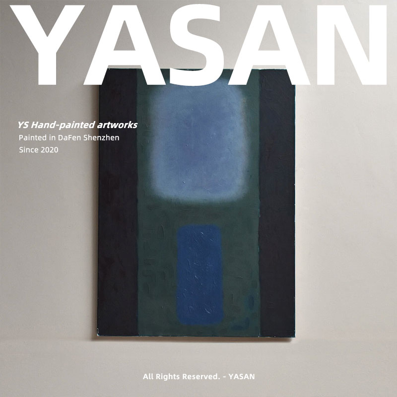 YASAN 现代手绘抽象色块油画客厅小众艺术装饰画玄关过道创意挂画图片