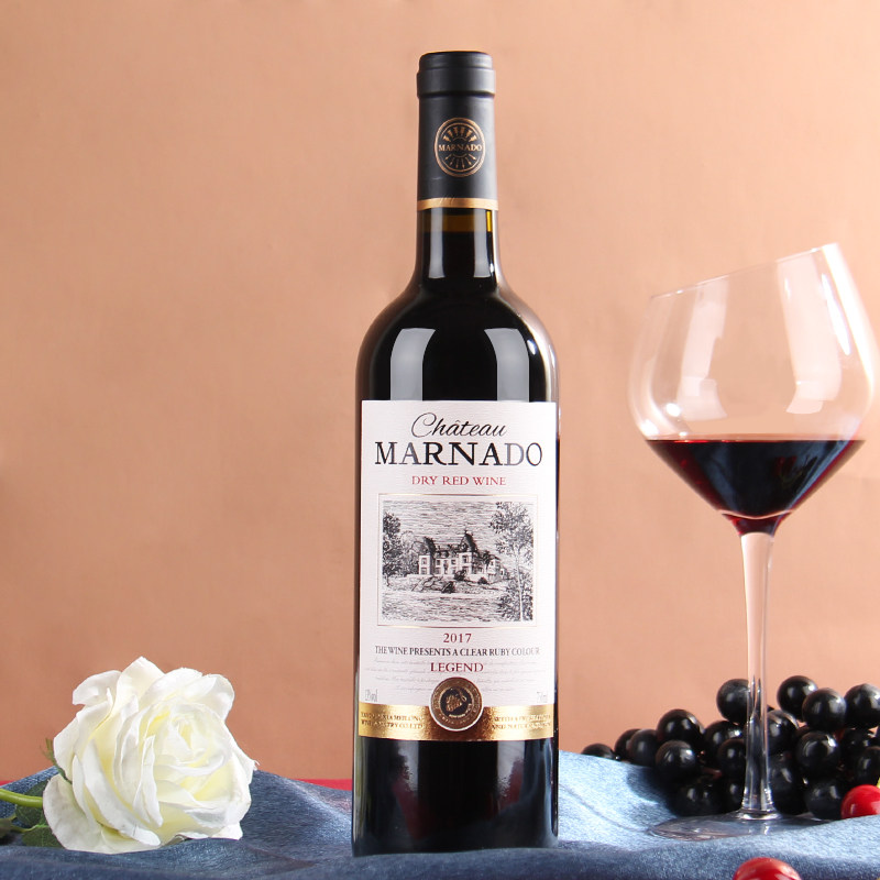 玛尔纳多传奇原酒进口干型红葡萄酒13度赤霞珠干红送礼宴请聚餐