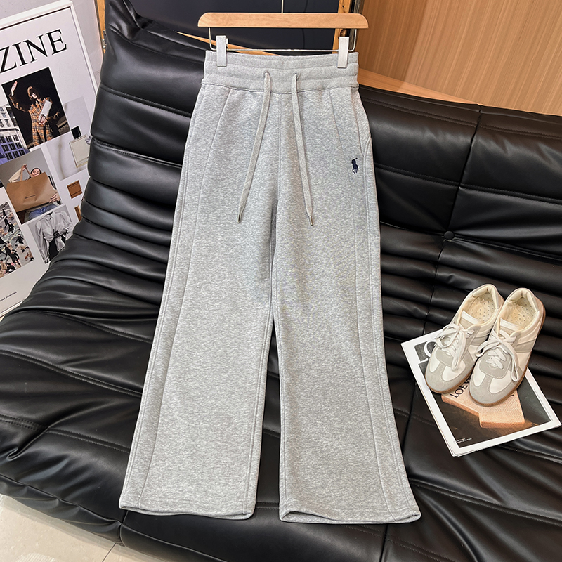 时尚设计感高腰显瘦直筒阔腿裤