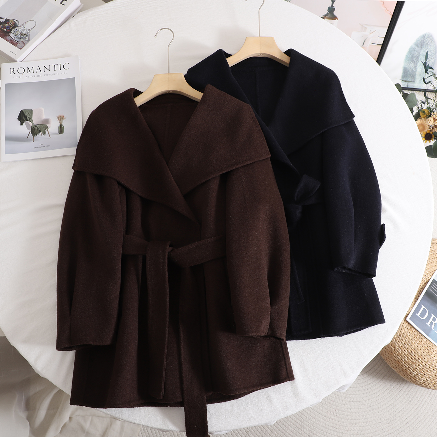 气质优雅羊毛双面呢大衣