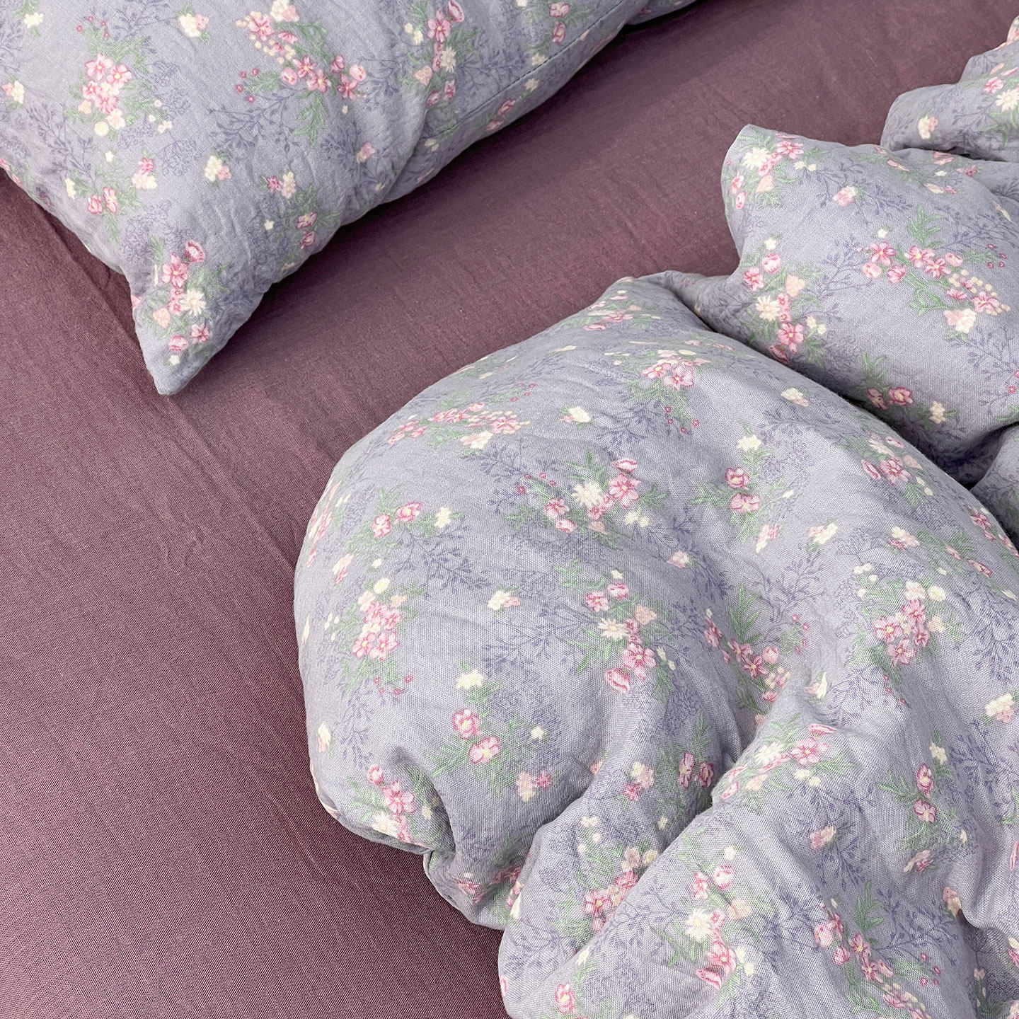 a类全棉双层纱四件套100纯棉纱布单独被套床单学生宿舍床上三件套