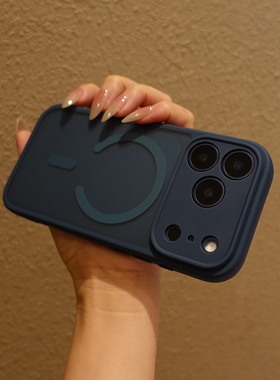 适用苹果17手机壳防摔por新款pro保护壳max磨砂iphone防指纹p磁吸magsafe精孔全包镜头pm新品por蓝色黑色