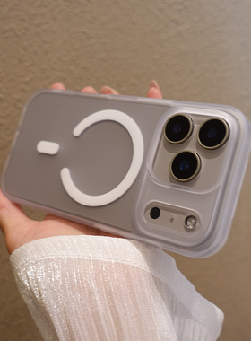 适用苹果17手机壳16防摔por新款pro保护壳max磨砂iphone防指纹air磁吸magsafe防滑p创意pm紫色白色透明